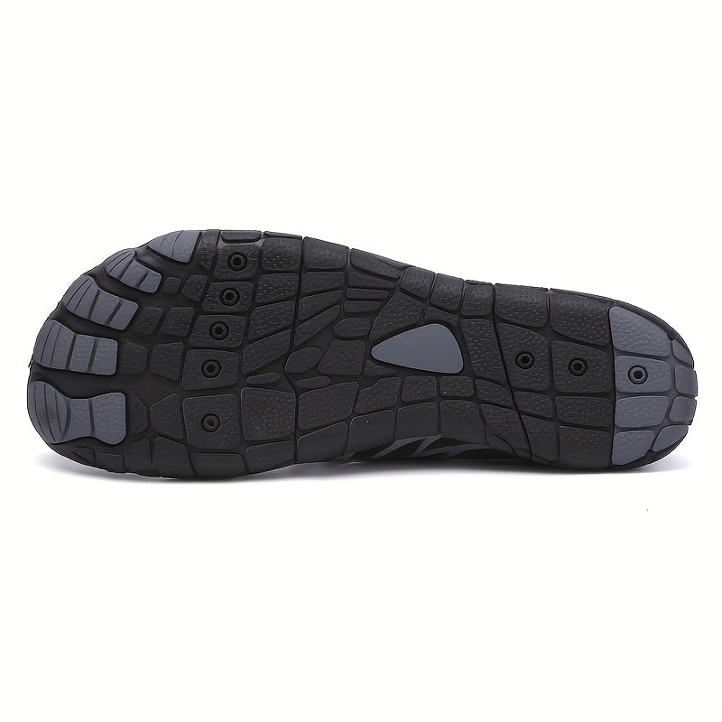 Unisex Summer Wide Toe Barefoot Shoes - Quick-Dry Anti-Slip Lace-Up Low-Top Design with Breathable Fabric Upper & Durable Rubber Sole for Swimming, Surfing, Rock Climbing, Beach Sports, Beach Shoes, Water Activity Footwear, S