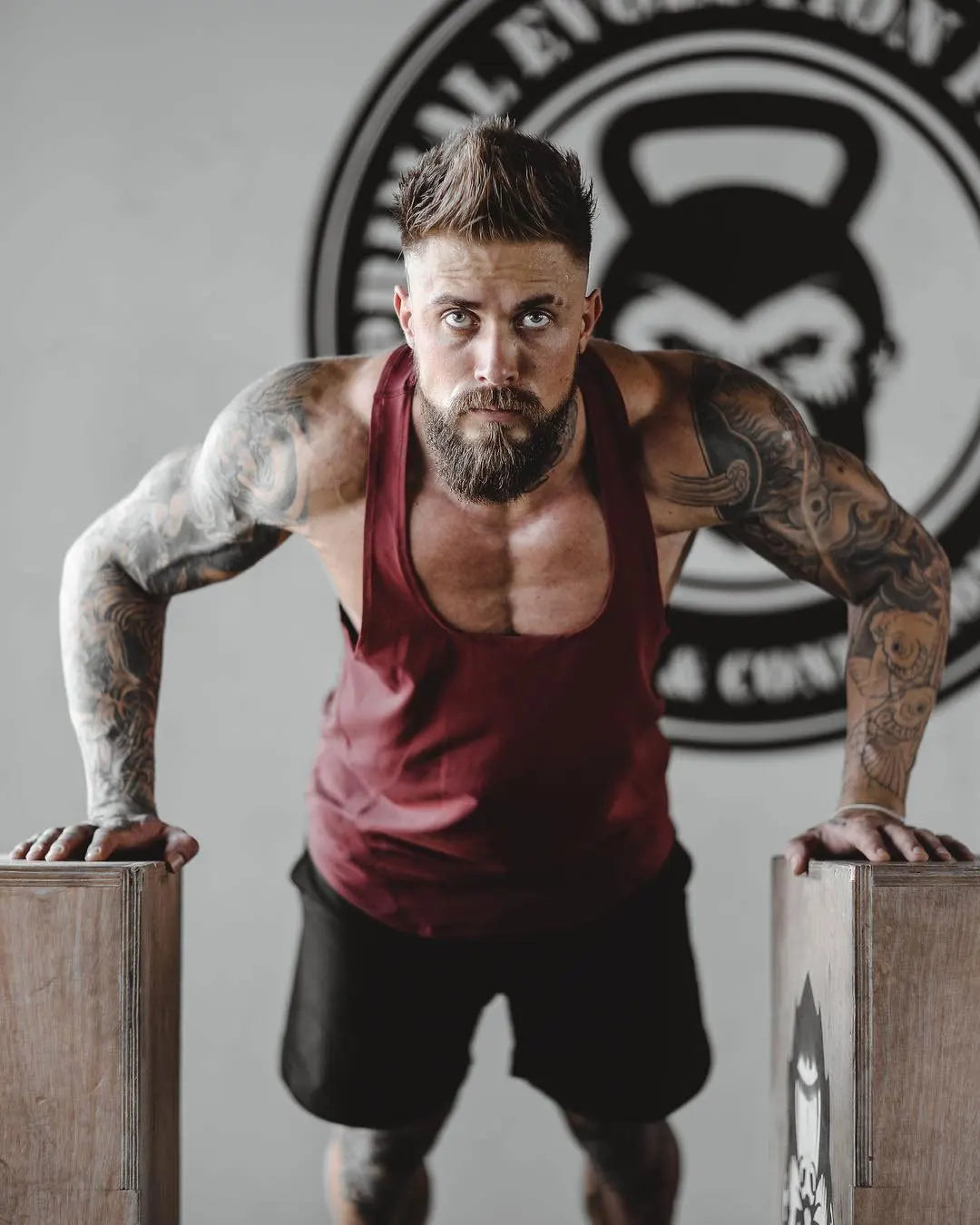 VEST Muscle Fitness Male Brothers Summer Sports Leisure Elastic Quick Drying Sports Patchwork I-type Fitness Vest